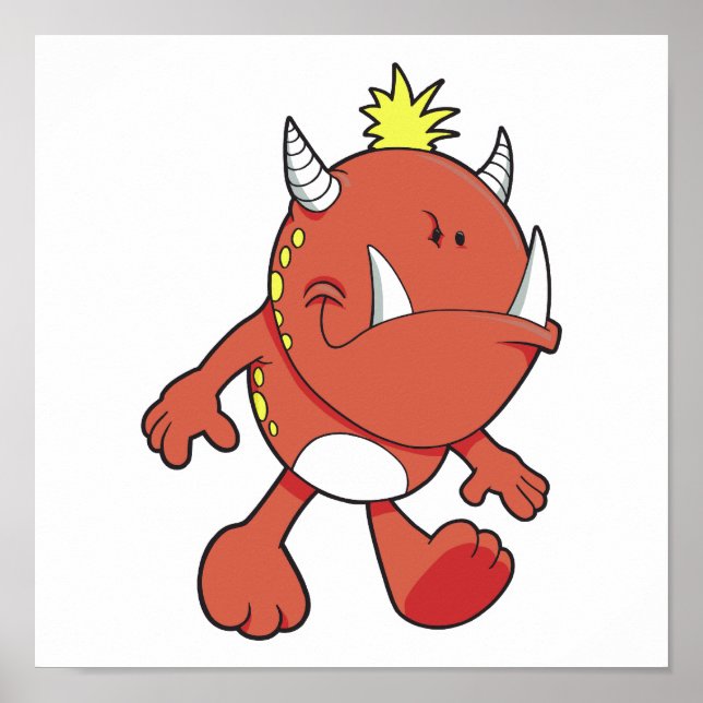 Póster monstruo de la fisura del fuego de la pudrición (Frente)