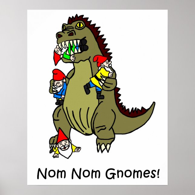 Póster Monstruo de Nom Nom Gnomes (Frente)