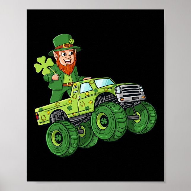 Póster Monstruo del Día de San Patricio Leprechaun Niño A (Frente)