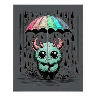 Póster Monstruo en la lluvia