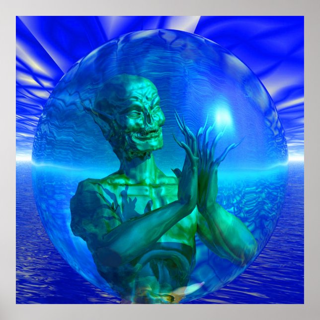 Póster Monstruo en una burbuja (Frente)