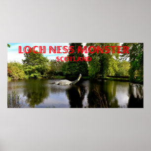 Póster monstruo Escocia de Loch Ness