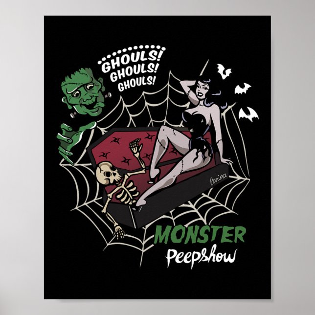 Póster Monstruo Frankenstein Amantes Monster Bunniesh (Frente)