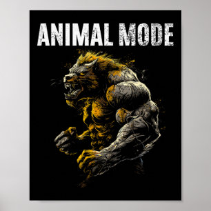 Póster Monstruo para la construcción de cuerpos de gimnas