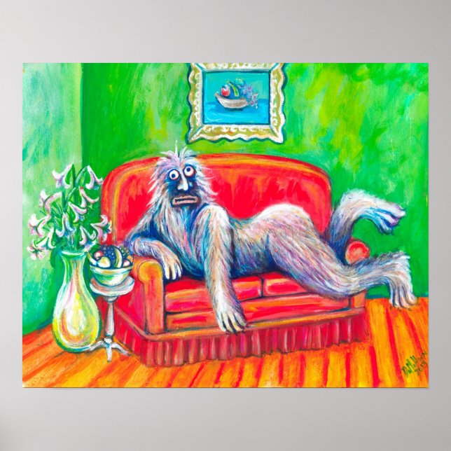 Póster Monstruo seductor con fruta (Frente)