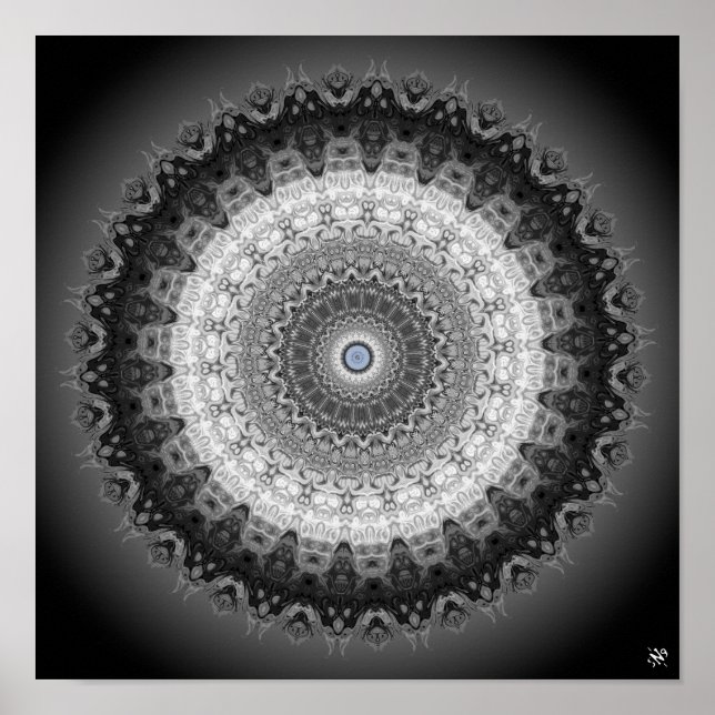 Póster Monstruos de Mandala (búhos, gorilas y homunculi) (Frente)