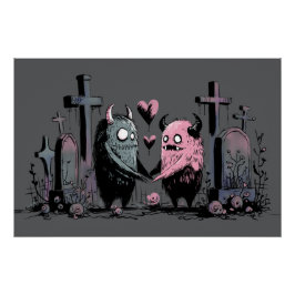 Póster Monstruos enamorados