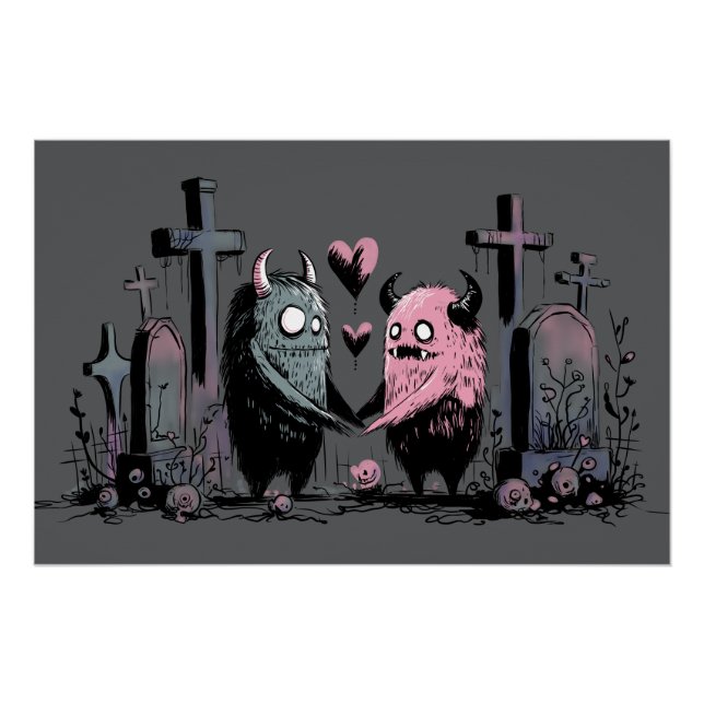 Póster Monstruos enamorados (Anverso)