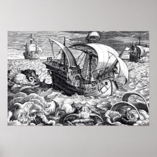 Póster Monstruos marinos