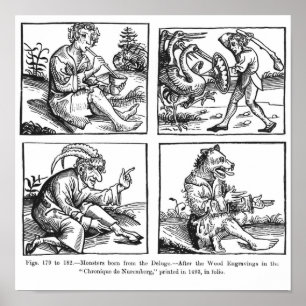 Póster Monstruos nacidos del Deluge