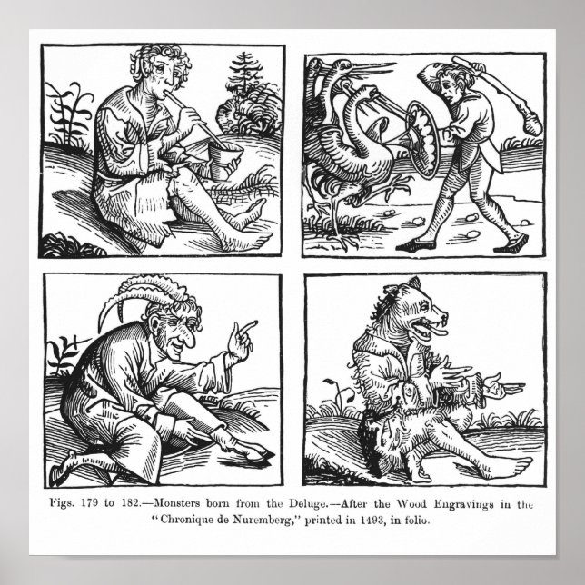 Póster Monstruos nacidos del Deluge (Frente)