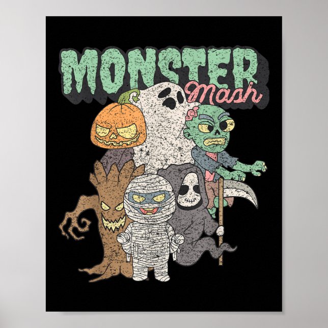 Póster Monstruoso Mash de Monstruos Divertidos de Películ (Frente)