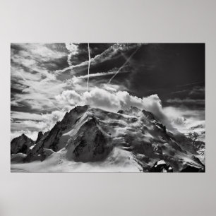 Póster Mont Blanc du Tacul visto del Aiguille du