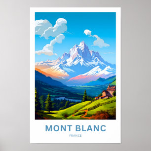 Póster Mont Blanc Francia Viajes impresos