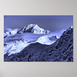Póster Mont Blanc Les Arcs Alpes franceses Francia