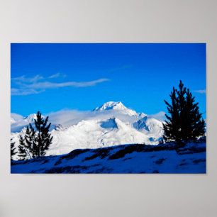 Póster Mont Blanc Les Arcs Alpes franceses Francia
