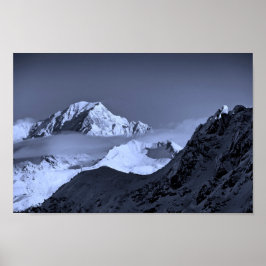 Póster Mont Blanc Les Arcs Alpes franceses Francia
