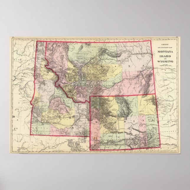 Póster Mont, Ida, Wyo (Frente)