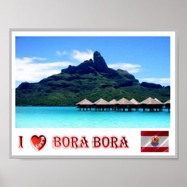 Póster Mont Otemanu - Bora Bora - French Polynesia - (Frente)