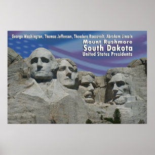 PÓSTER MONT RUSHMORE PRESIDENTES POSTER MEMORIAL