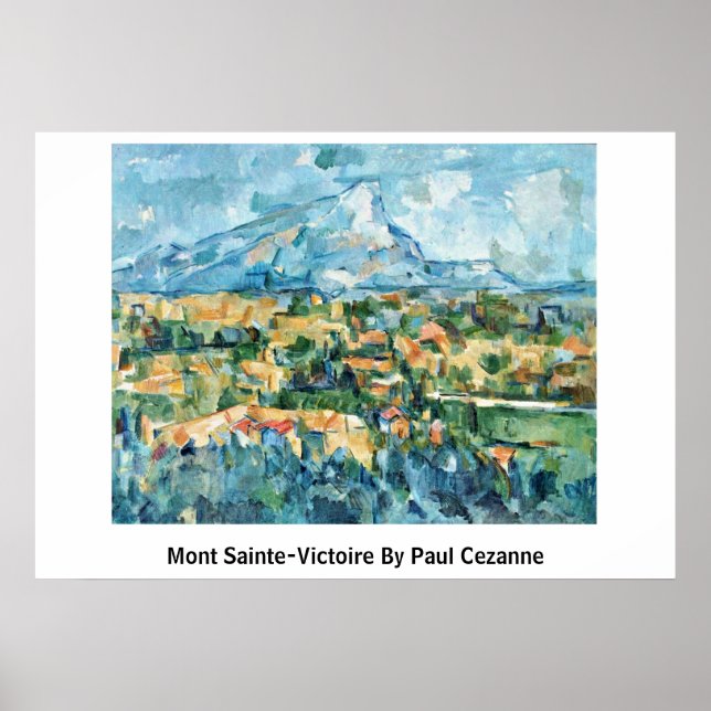 Póster Mont Sainte-Victoire De Paul Cezanne (Frente)