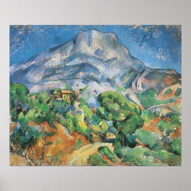 Póster Mont Sainte Victoire sobre Tholonet, Paul Cezanne (Frente)