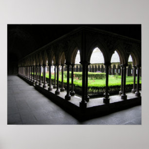 Póster Mont-St-Michel Cloister