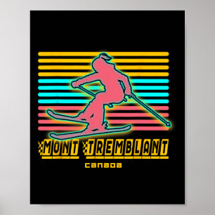 Póster Mont Tremblant Canadá Estación de Esquí Quebec Esq