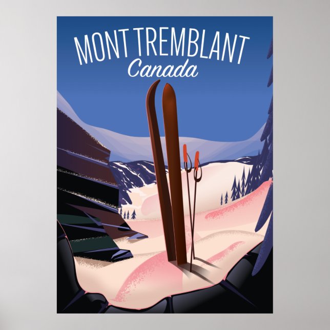 Póster Mont Tremblant Esquí Canadá (Frente)