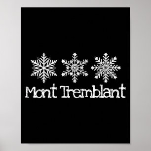 Póster Mont tremblant quebec copo de nieve nieve esquiado