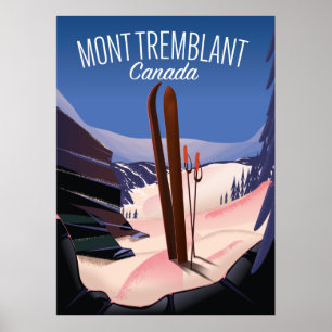 Póster Mont Tremblant Ski Canadá
