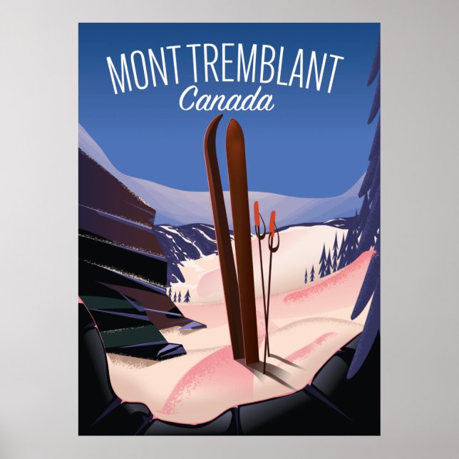 Póster Mont Tremblant Ski Canadá (Frente)