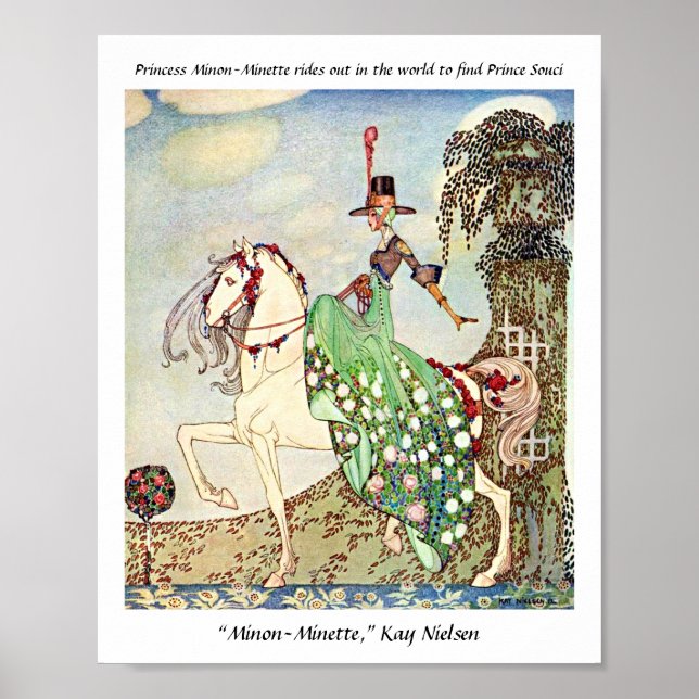 Póster Montada a caballo de princesa Rococo (Frente)