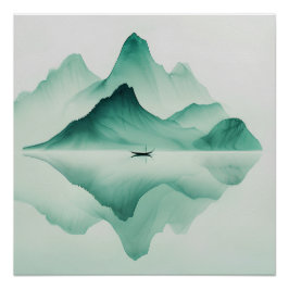 Póster Montagne Brumeuse