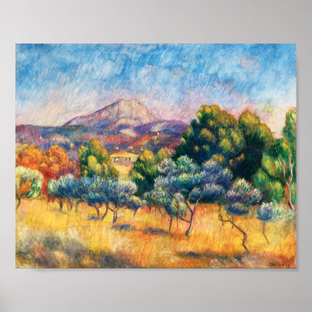 Póster Montagne Sainte-Victoire (Paysage) Renoir (Frente)