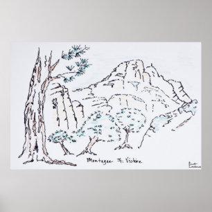 Póster Montagne Sainte-Victoire Sur de Francia