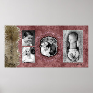Póster Montaje de 10"x20" 4 Slot Family Collage Elegance