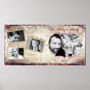Póster Montaje de 10"x20" 4 Slot Family Collage Fleur De 