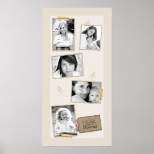 Póster Montaje de 10"x20" 5 Ranura de la familia Collage
