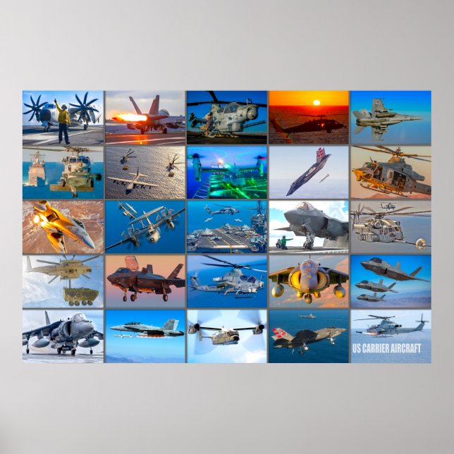 PÓSTER "MONTAJE" DE AERONAVES DE TRANSPORTE DE LOS EE.UU. (Frente)