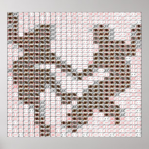 Póster Montaje de cartas de bailarines