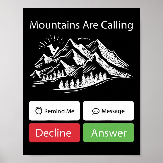 Póster Montaje de pantalla de teléfono móvil Snowboard pa (Frente)