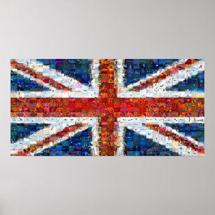 Póster Montaje de Union Jack - estándar