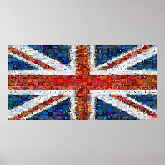 Póster Montaje de Union Jack - Estándar (Frente)