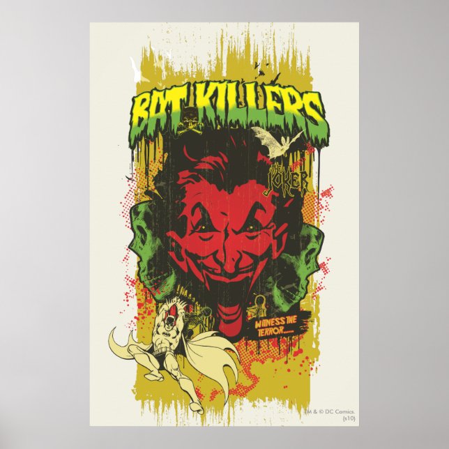 Póster Montaje del libro de historietas Joker Retro (Frente)