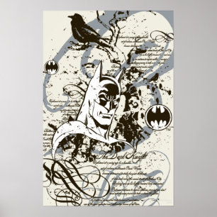 Póster Montaje del manuscrito Batman Dark Knight