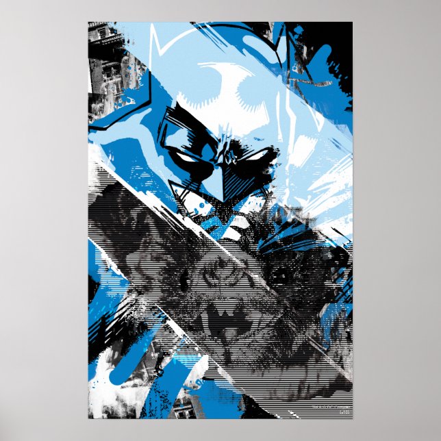 Póster Montaje del paisaje urbano de Batman Future (Frente)