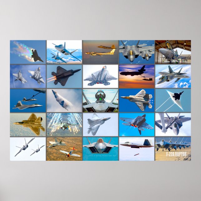 PÓSTER "MONTAJE" DEL RAPTOR F-22A (Frente)