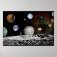 Montaje del sistema solar de imágenes de la Voyage