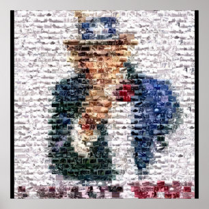 Póster Montaje del tío Sam WWII